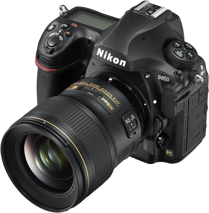 Nikon D850 with lens